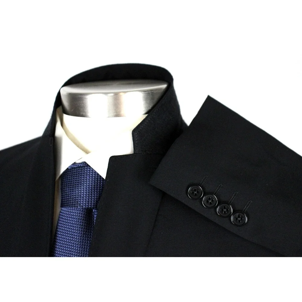 Emporio Armani Blazer 38 R (48 EU) Mens Black Wool M Line Slim Fit Sport Coat